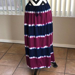 Faded Glory Tie Dye Maxi Skirt
